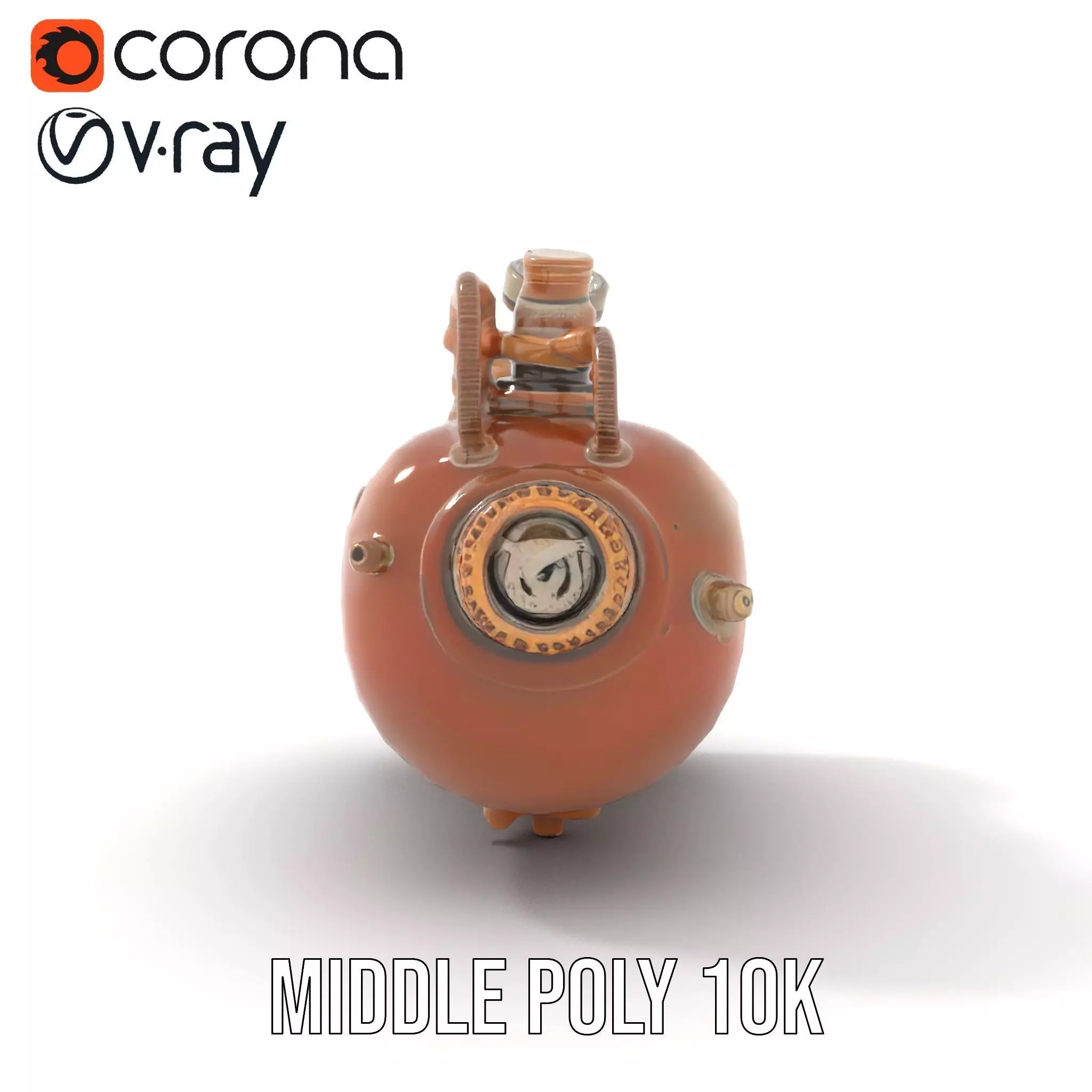 Steampunk Boiler and Gauge Model Pack Low-poly 3D model_5