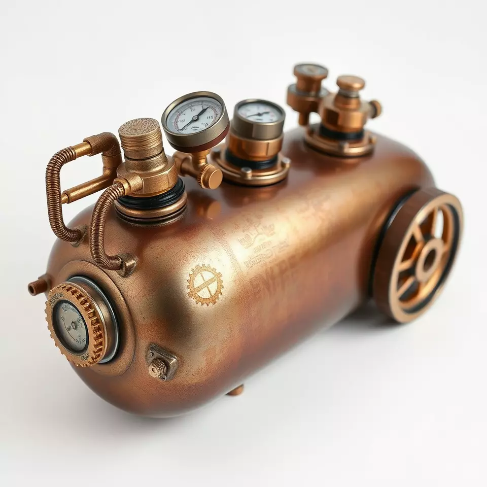 Steampunk Boiler and Gauge Model Pack Low-poly 3D model_2