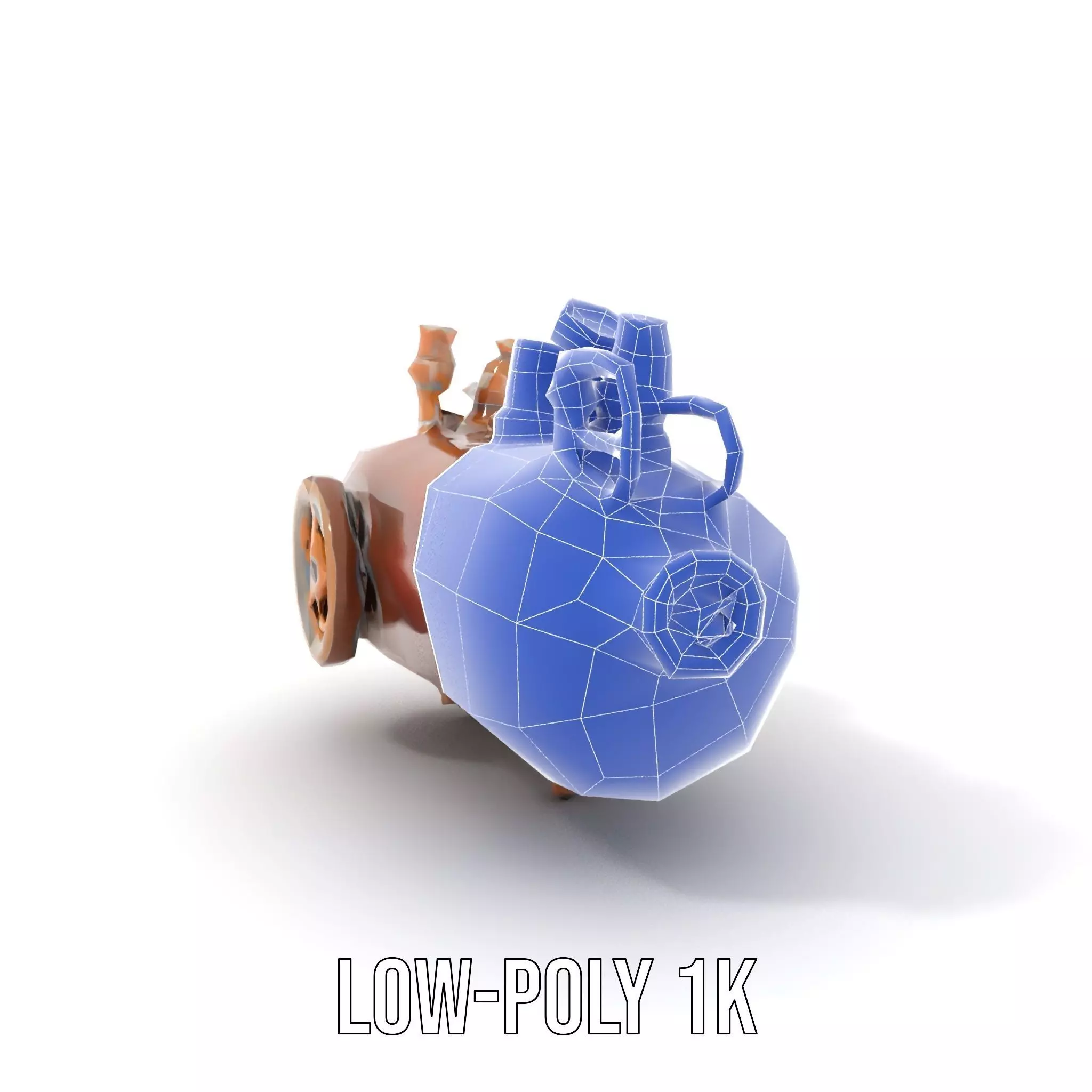 Steampunk Boiler and Gauge Model Pack Low-poly 3D model_27