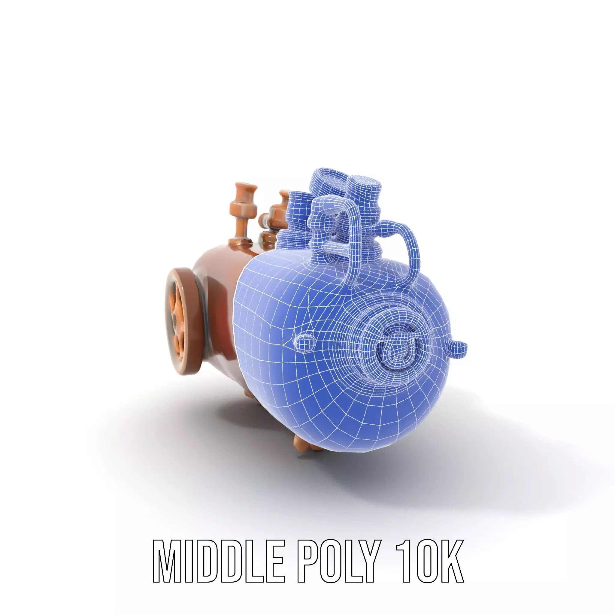 Steampunk Boiler and Gauge Model Pack Low-poly 3D model_26