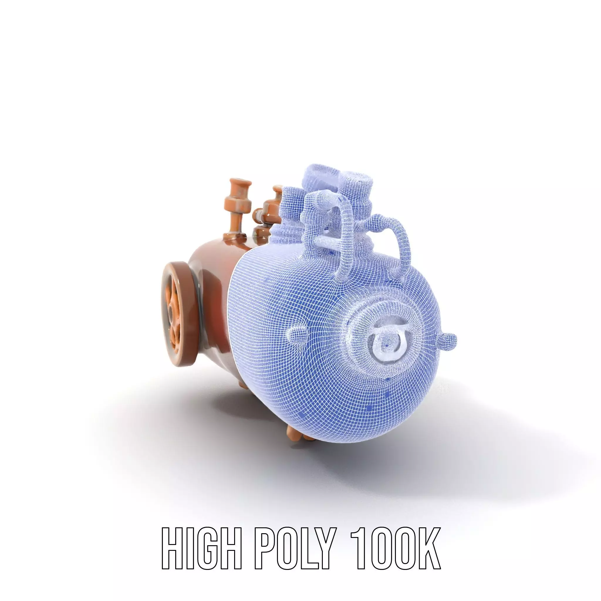 Steampunk Boiler and Gauge Model Pack Low-poly 3D model_4