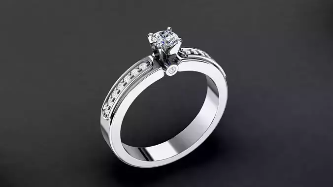 Engagement Ring Model 0007 3D print model