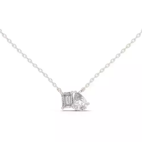 Pear And Emerald Cut Diamond Toi Et Moi Pendant 3dm STL Video