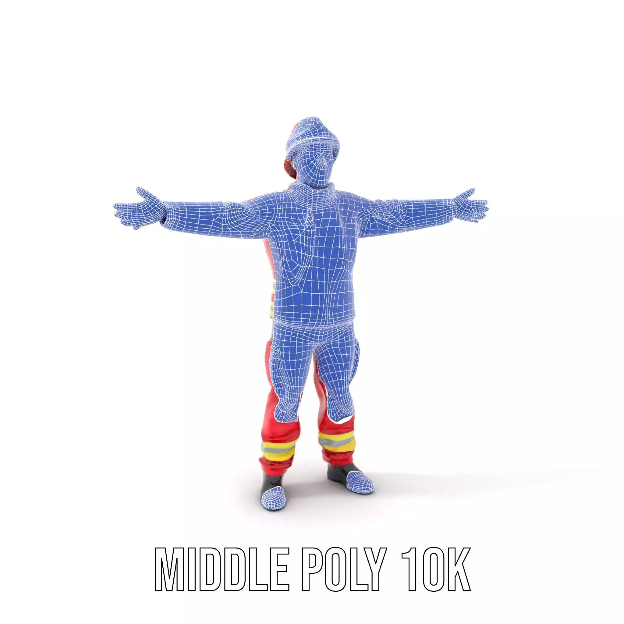 Firefighter Uniform model pack with Reflective Strips Low-poly 3D model_14