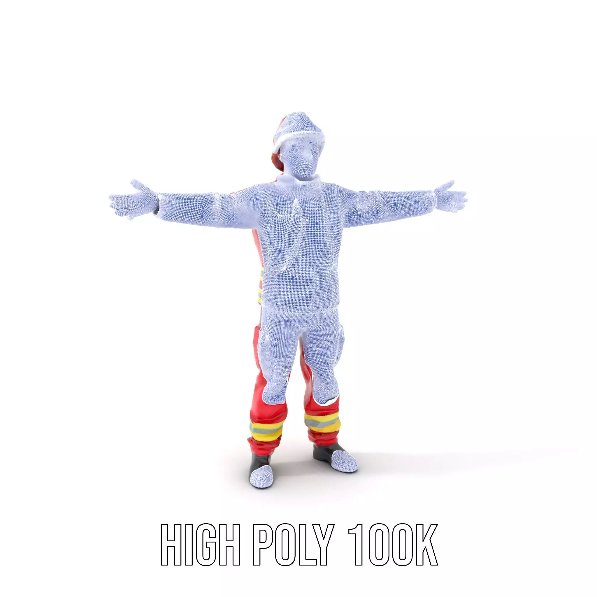 Firefighter Uniform model pack with Reflective Strips Low-poly 3D model_4