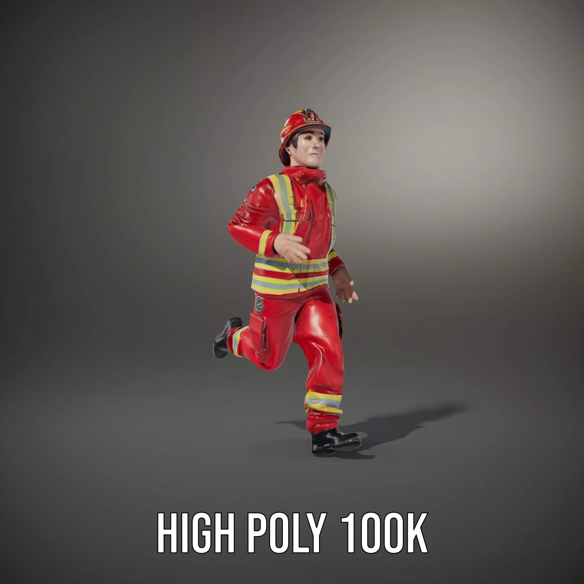 Firefighter Uniform model pack with Reflective Strips Low-poly 3D model_34