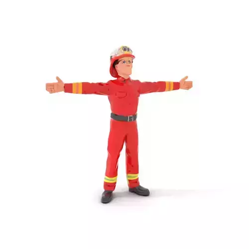 Firefighter Character Model Pack Low-poly 3D model