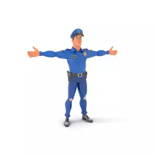 Cartoon Police Officer Character Model Pack