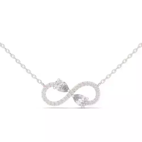 Pear and round Diamond Infinite Love Pendant Woman 3dm STL Video 3D print model