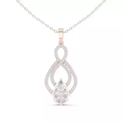 Marquise Diamond Pendant Woman Necklace 3dm STL Video