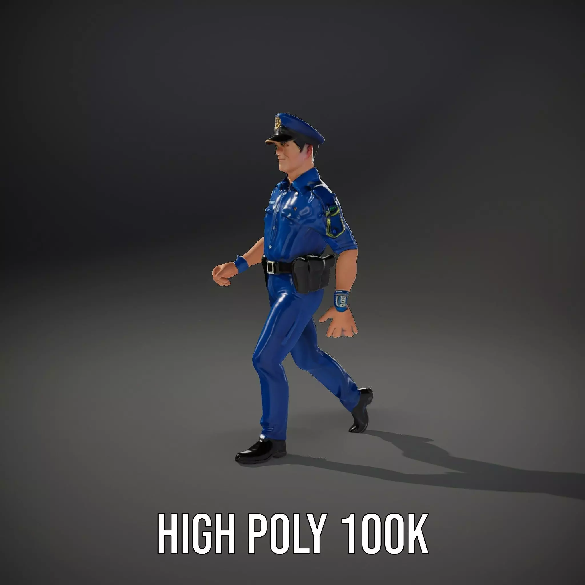 Cartoon Police Officer Model Pack Low-poly 3D model_12
