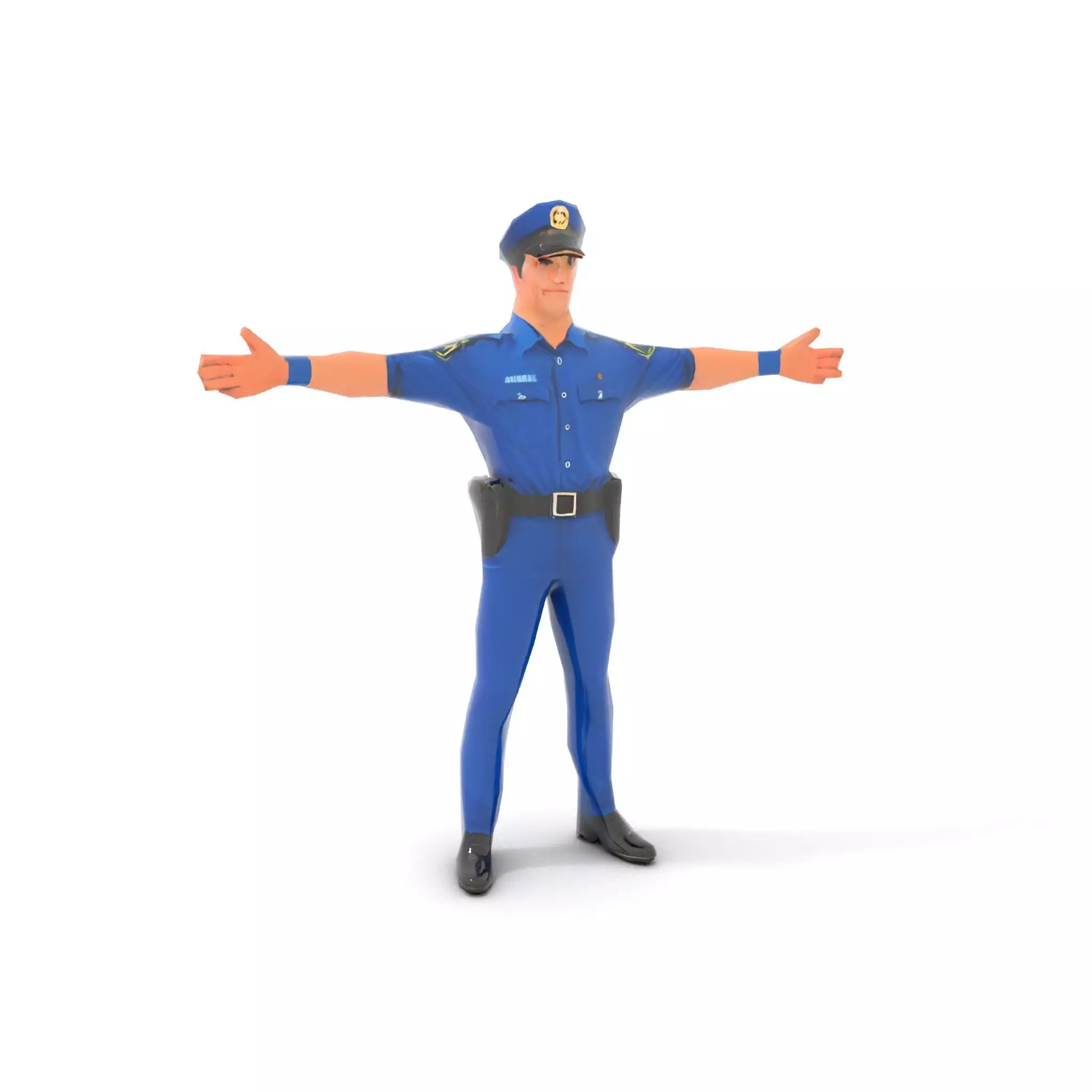 Cartoon Police Officer Model Pack Low-poly 3D model_8