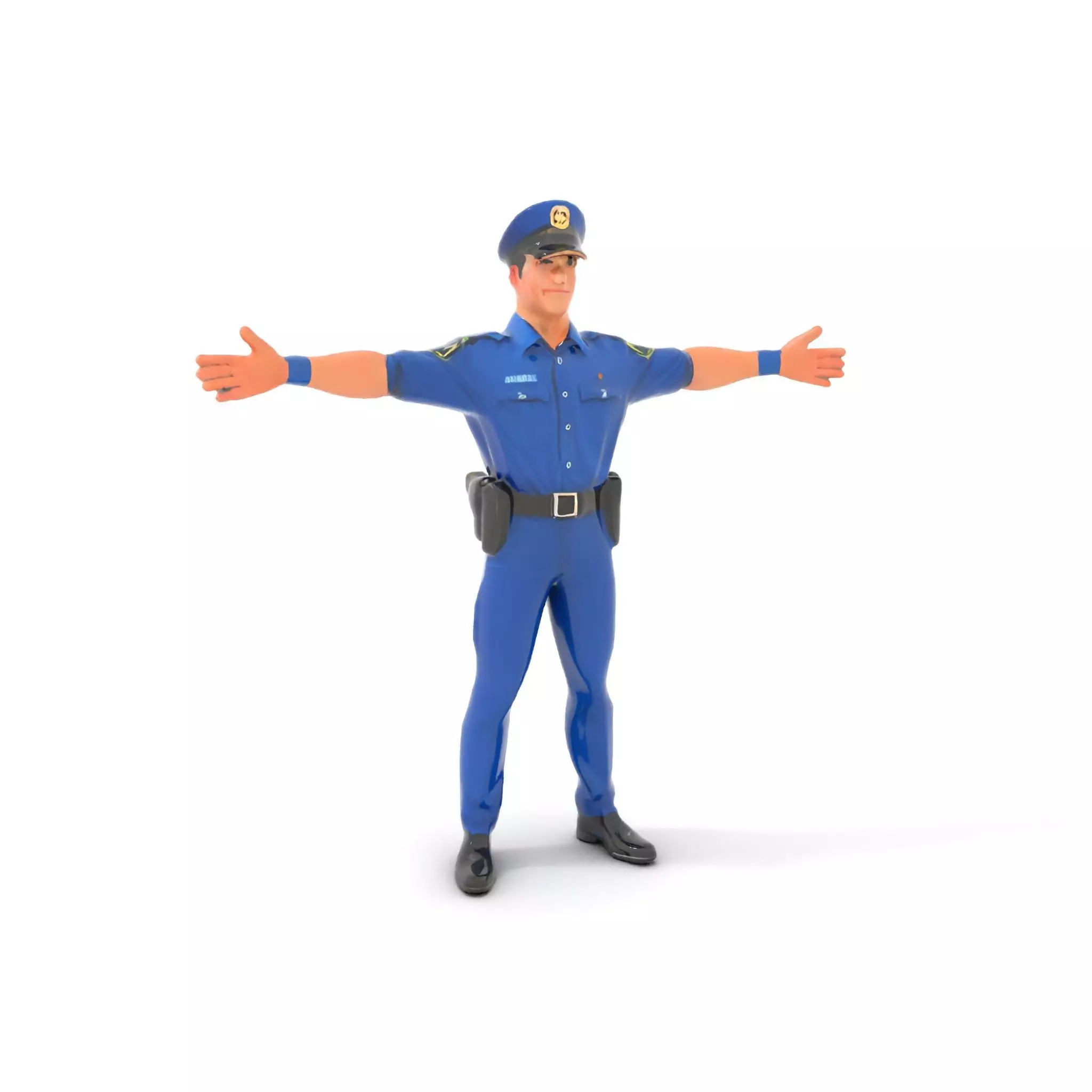 Cartoon Police Officer Model Pack Low-poly 3D model_10