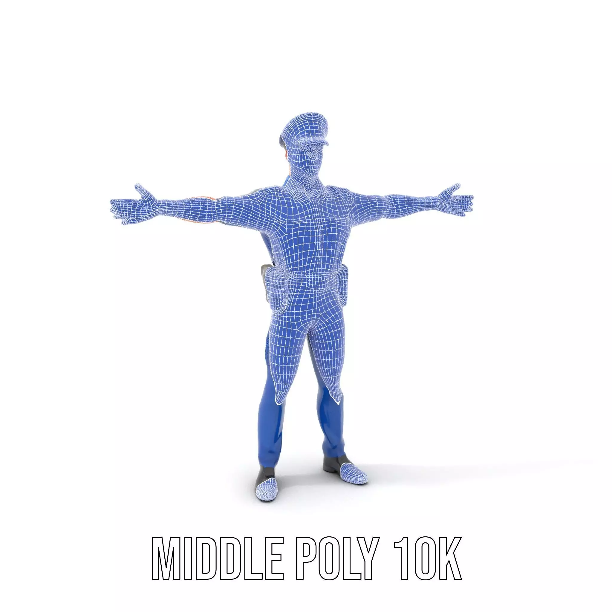 Cartoon Police Officer Model Pack Low-poly 3D model_22