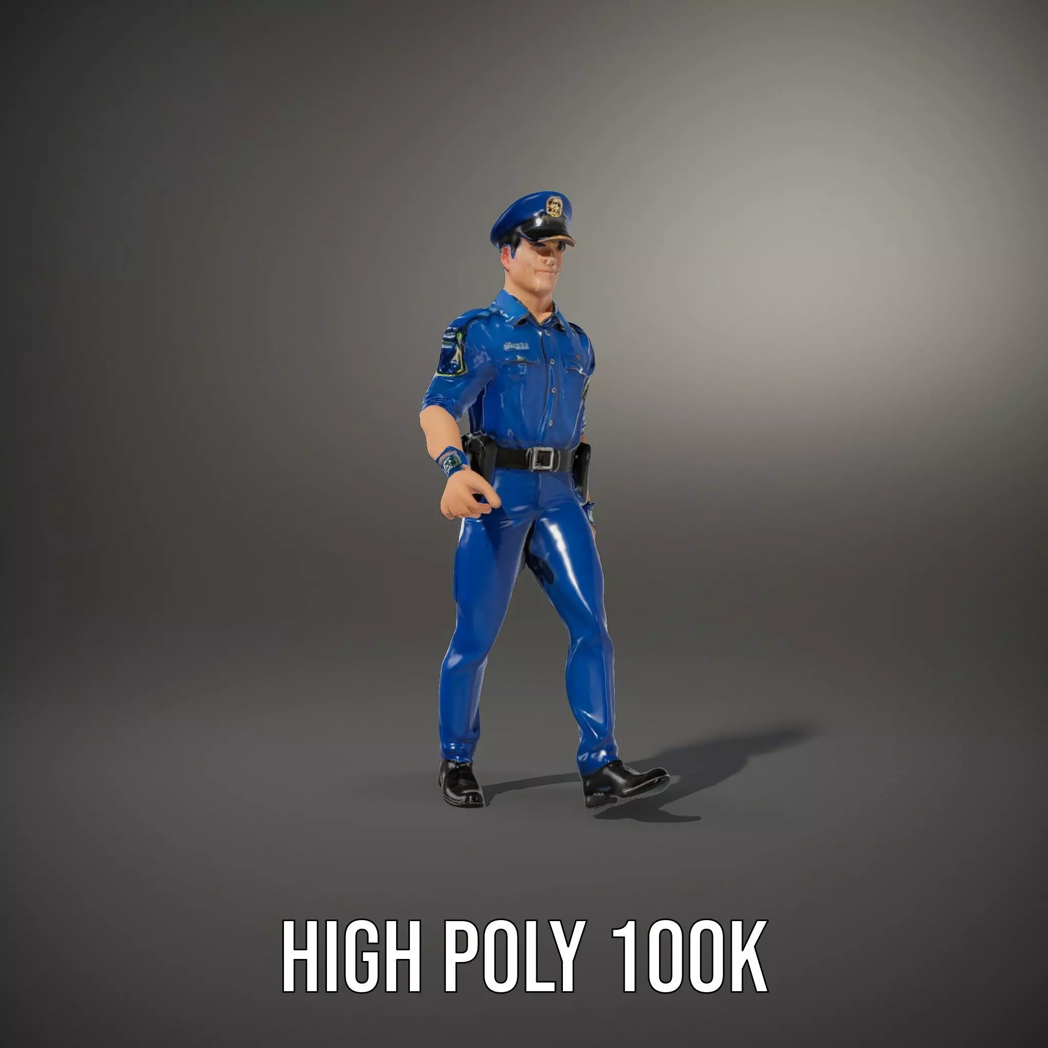 Cartoon Police Officer Model Pack Low-poly 3D model_18