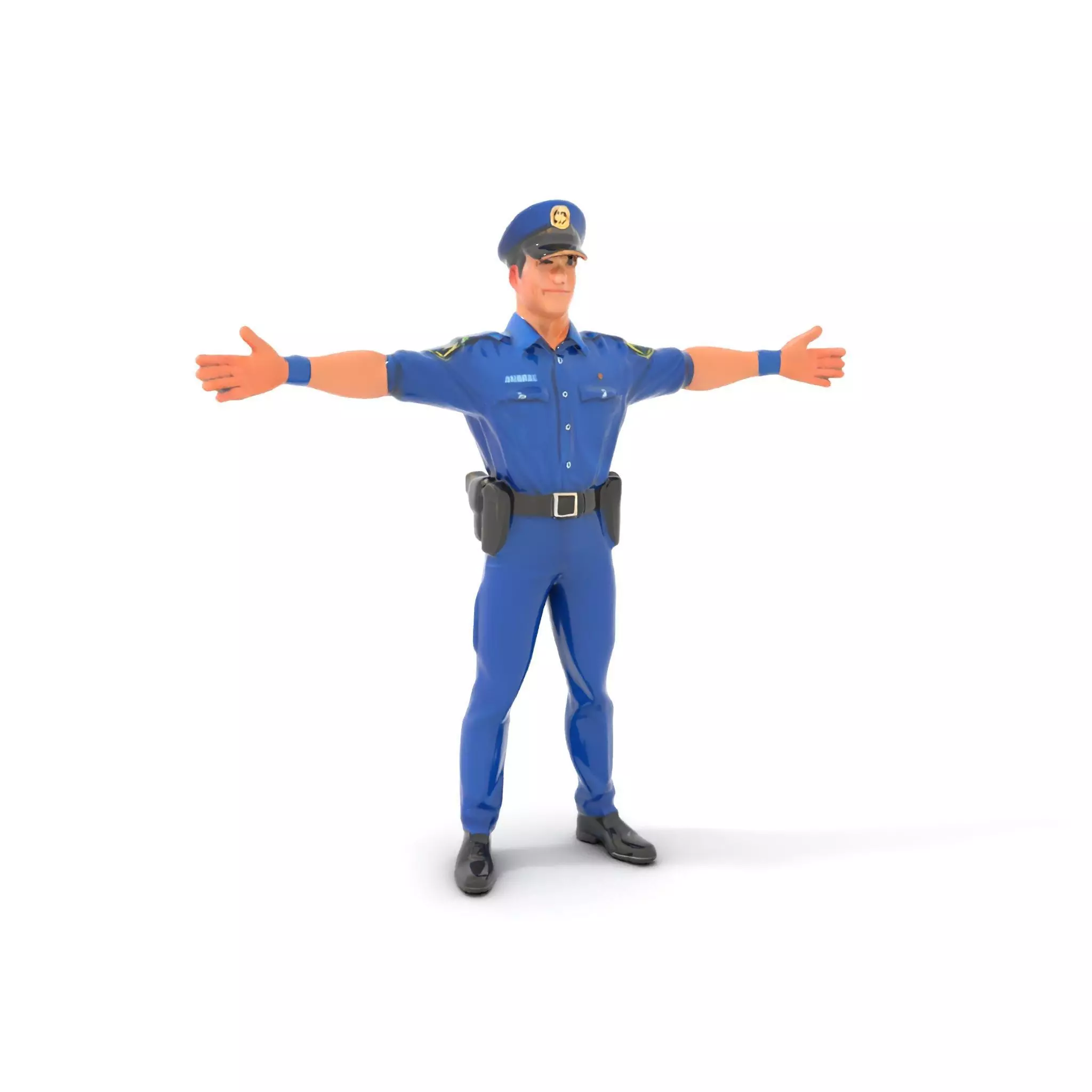 Cartoon Police Officer Model Pack Low-poly 3D model_0