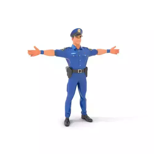 Cartoon Police Officer Model Pack