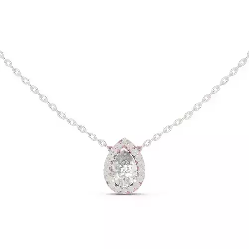 Pear Cut  Diamond Pendant Woman Necklace 3dm STL Video