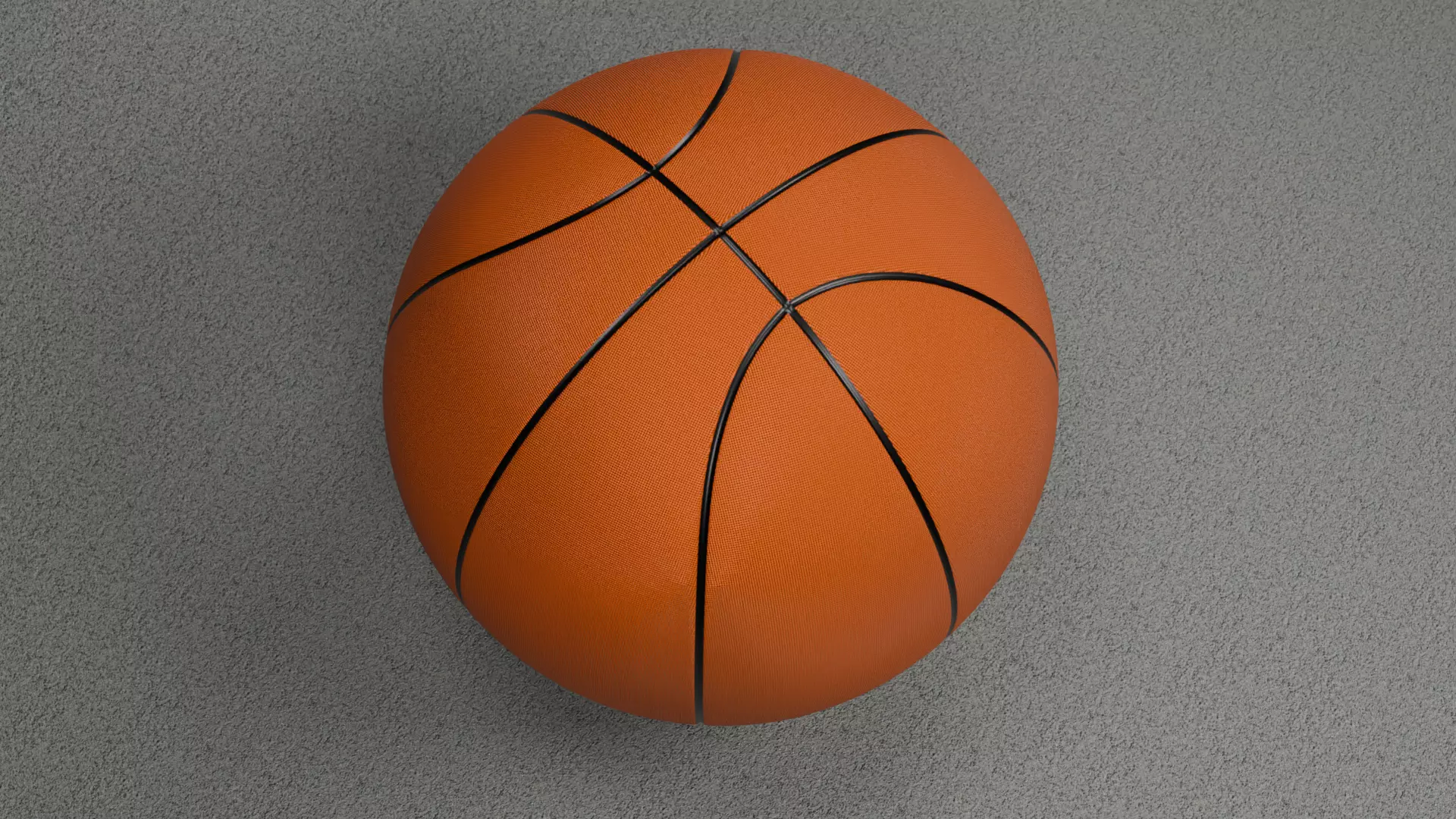 basketball Low-poly 3D model_1