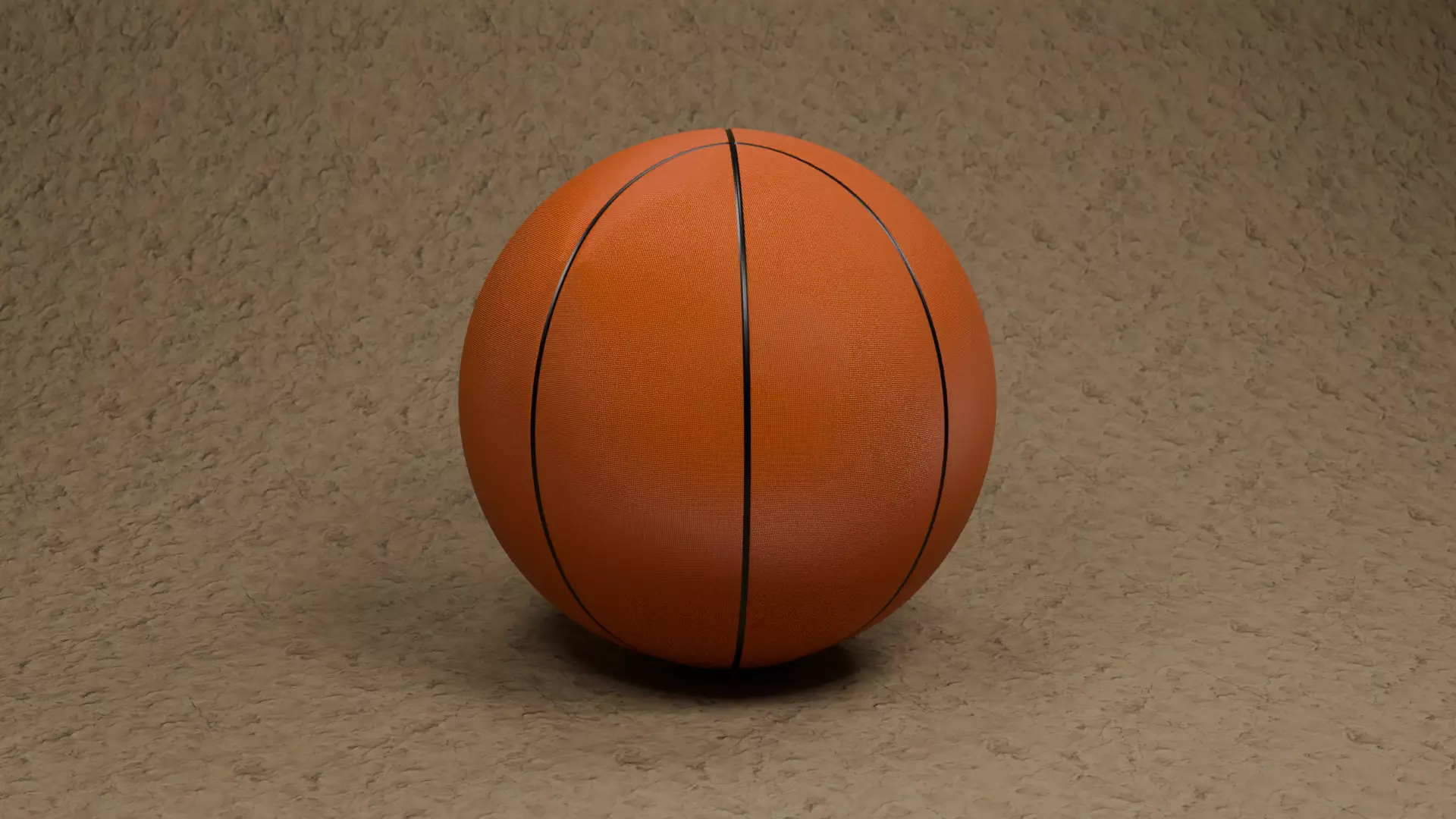 basketball Low-poly 3D model_4