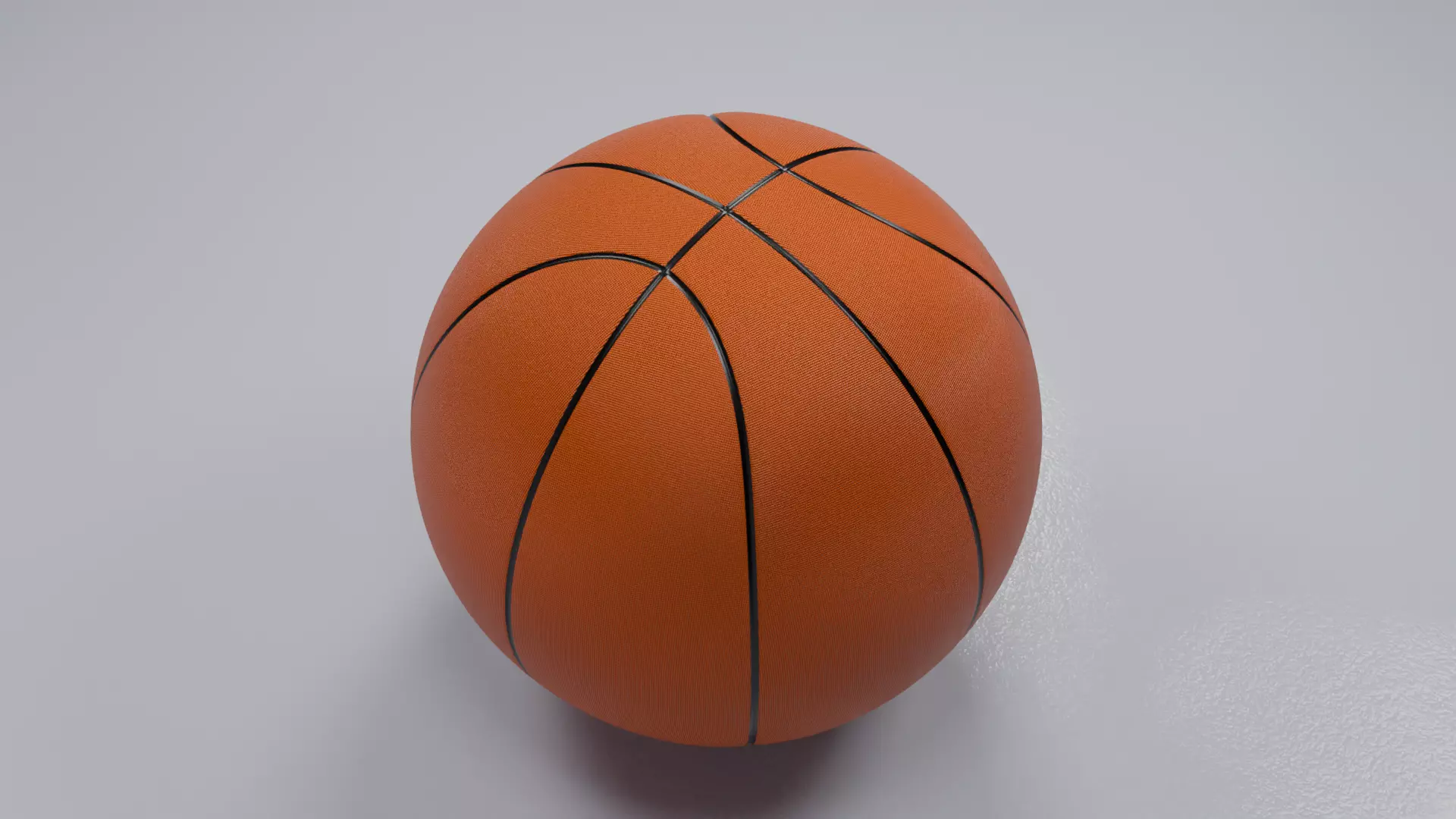 basketball Low-poly 3D model_0