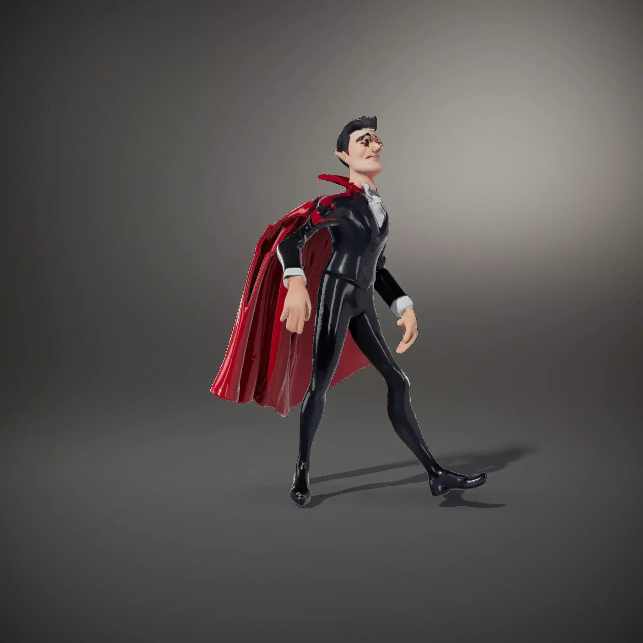 Charming Vampire Character Model Pack with Cape Low-poly 3D model_33