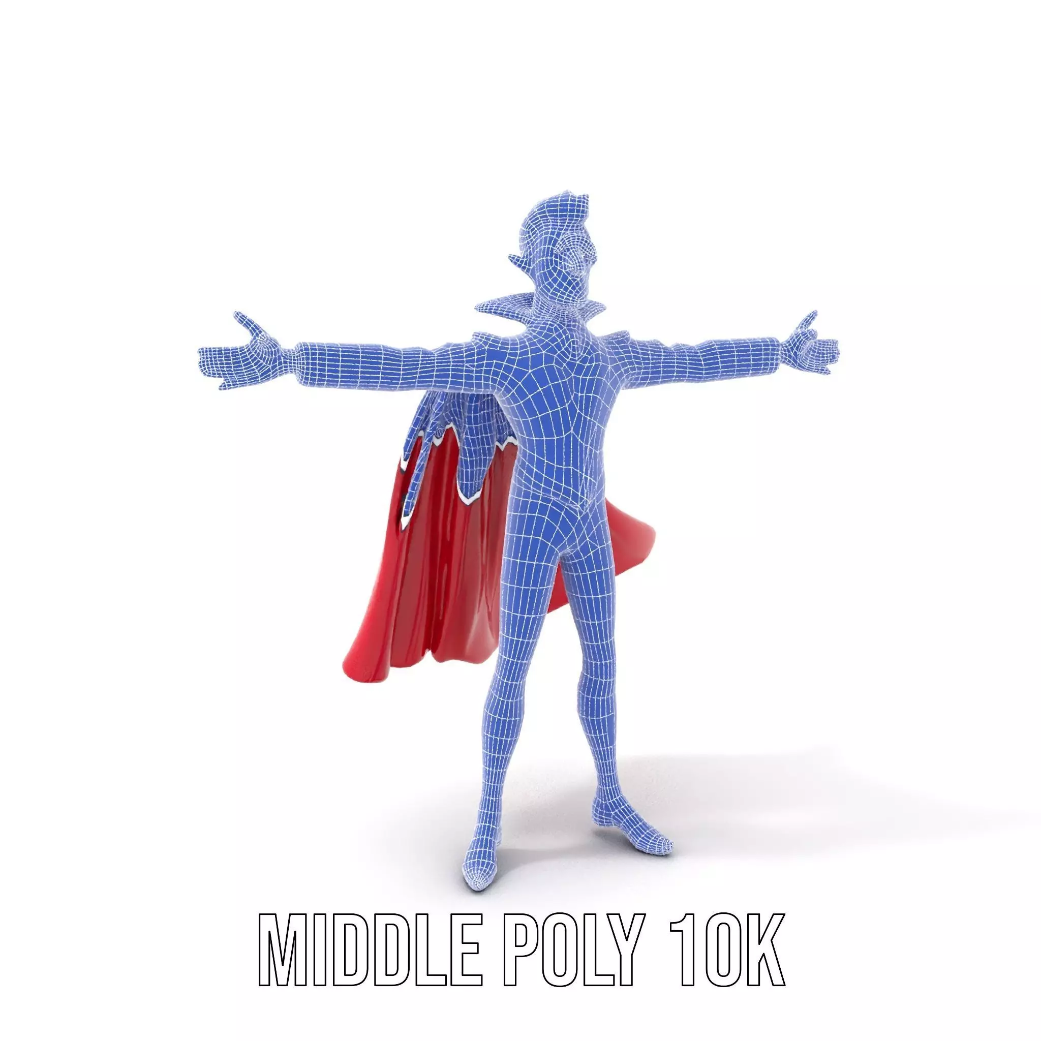 Charming Vampire Character Model Pack with Cape Low-poly 3D model_18