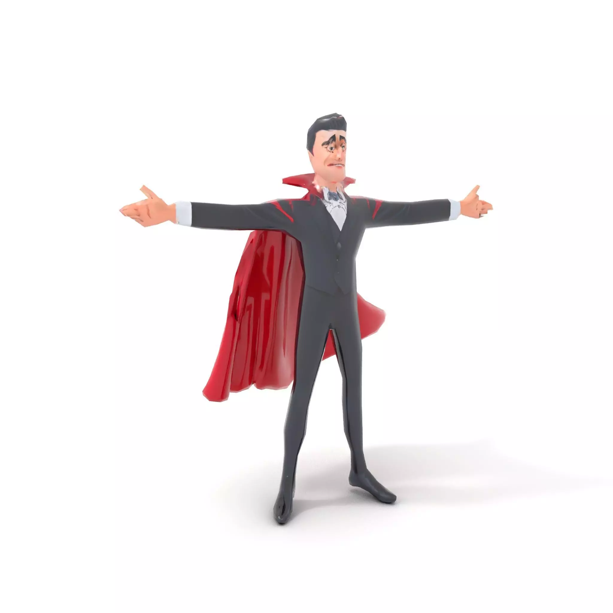 Charming Vampire Character Model Pack with Cape Low-poly 3D model_7