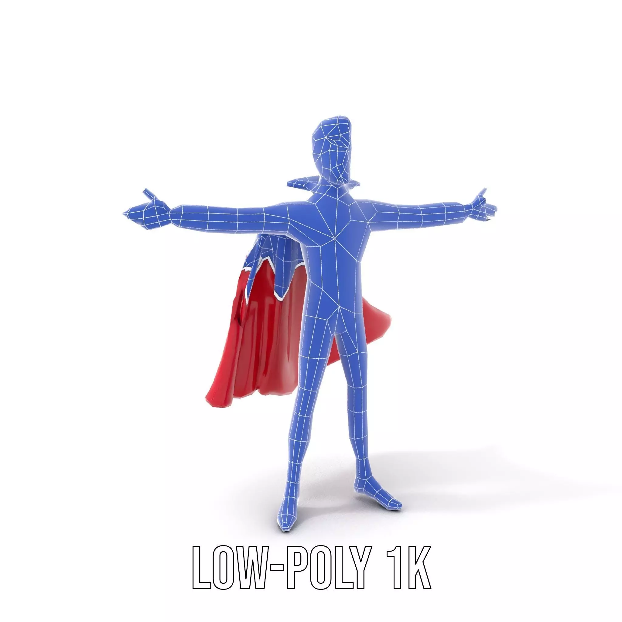 Charming Vampire Character Model Pack with Cape Low-poly 3D model_30