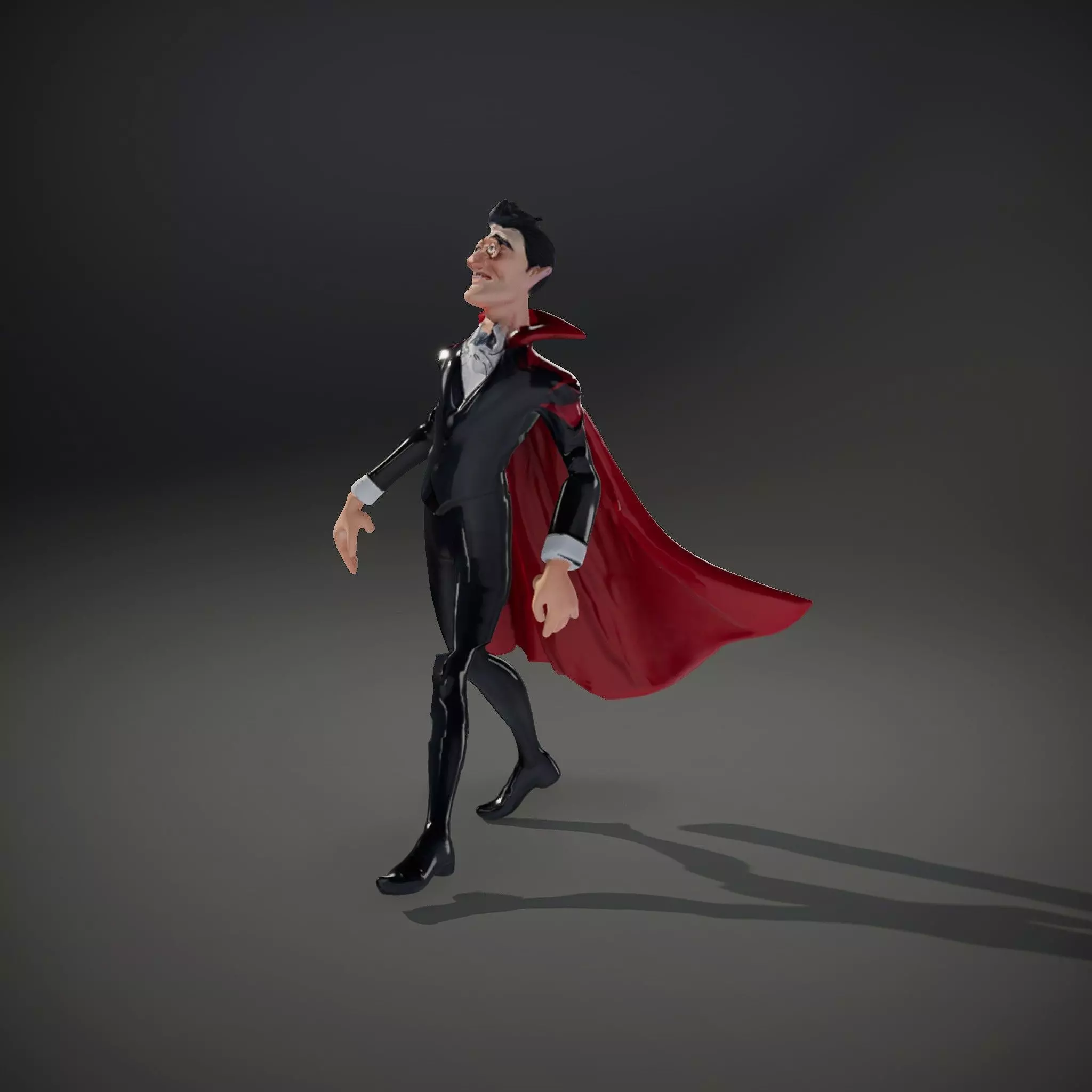 Charming Vampire Character Model Pack with Cape Low-poly 3D model_34