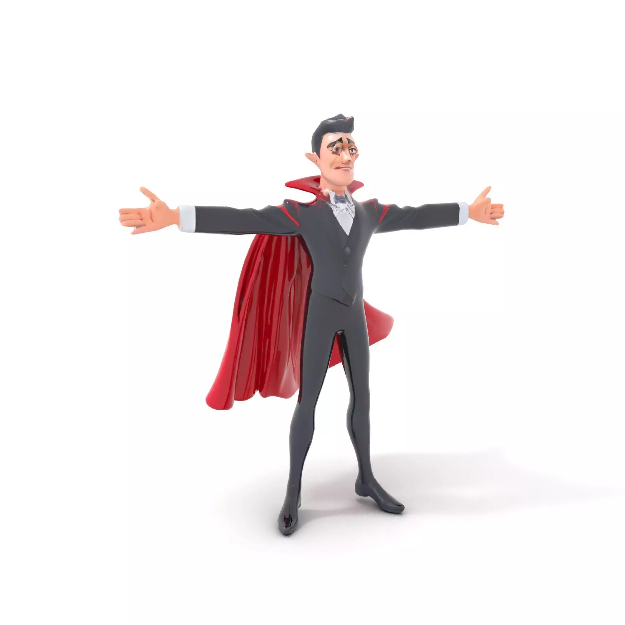 Charming Vampire Character Model Pack with Cape Low-poly 3D model_5