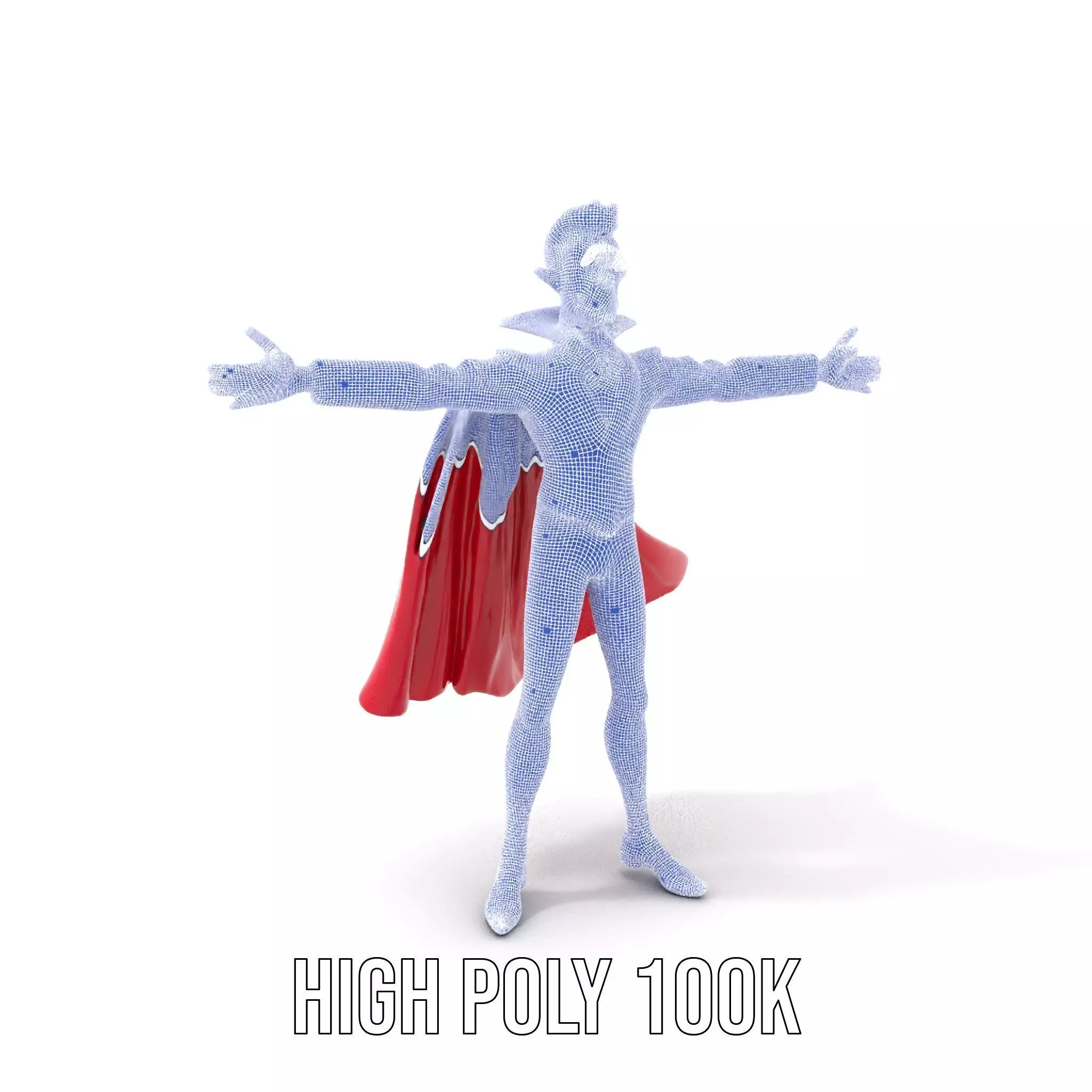 Charming Vampire Character Model Pack with Cape Low-poly 3D model_4