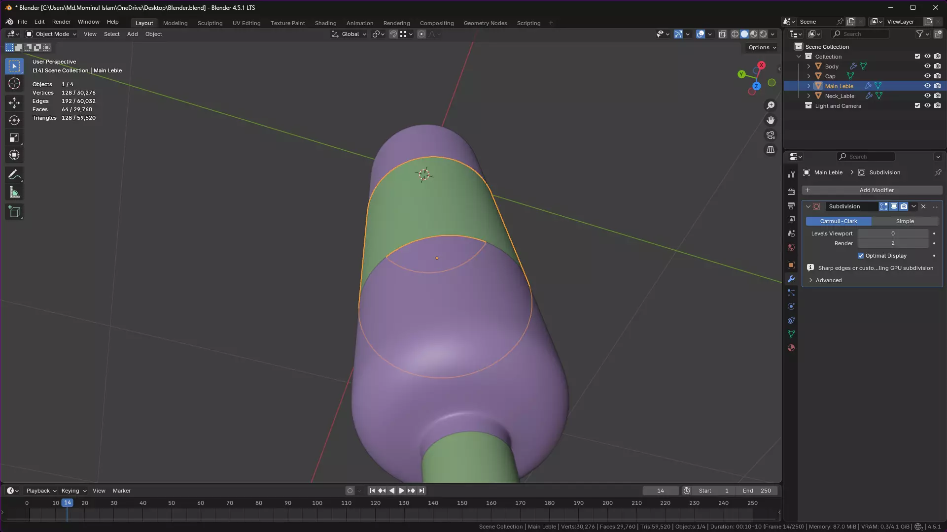 White Wine Bottle 3D model_36