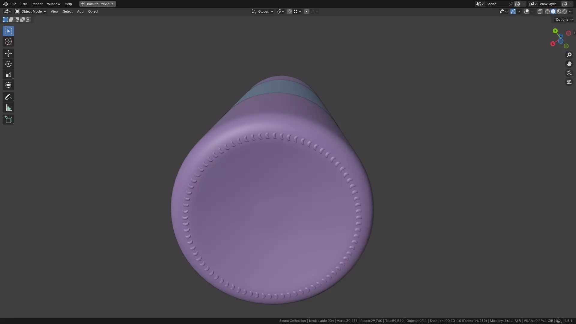 White Wine Bottle 3D model_18
