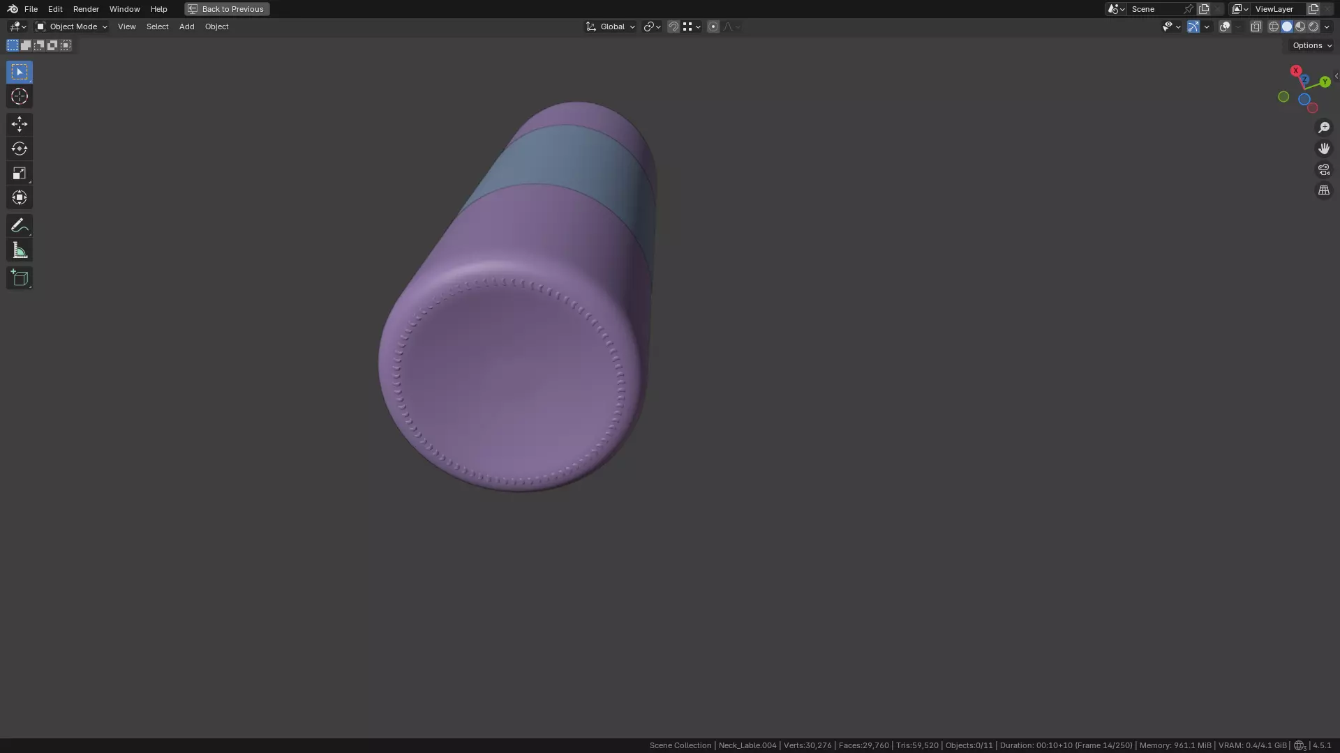 White Wine Bottle 3D model_16