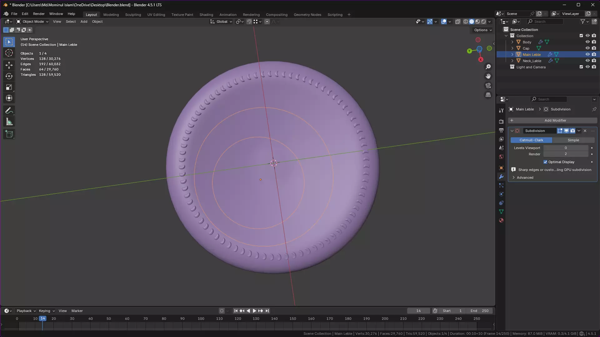 White Wine Bottle 3D model_35