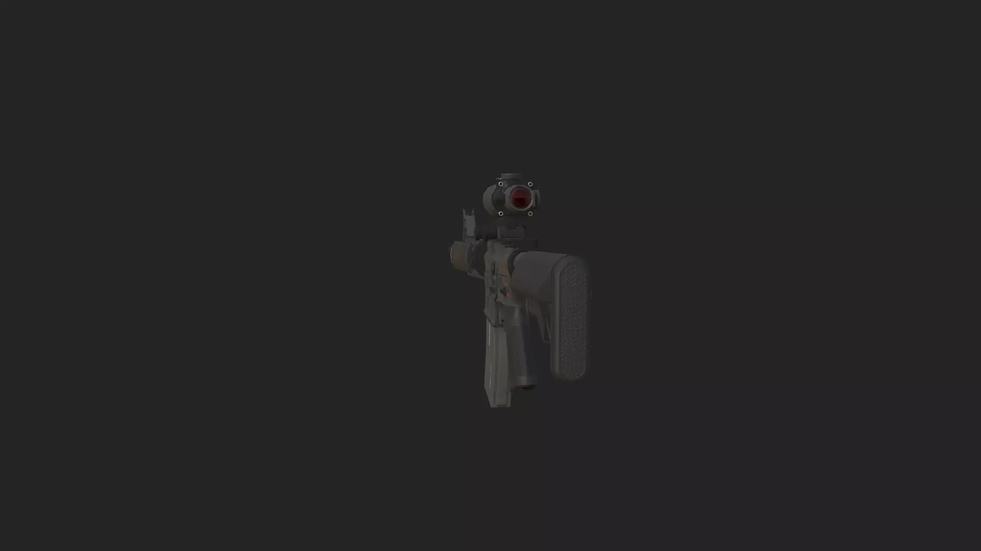 Pistol 3D Model 022 Low-poly 3D model_4
