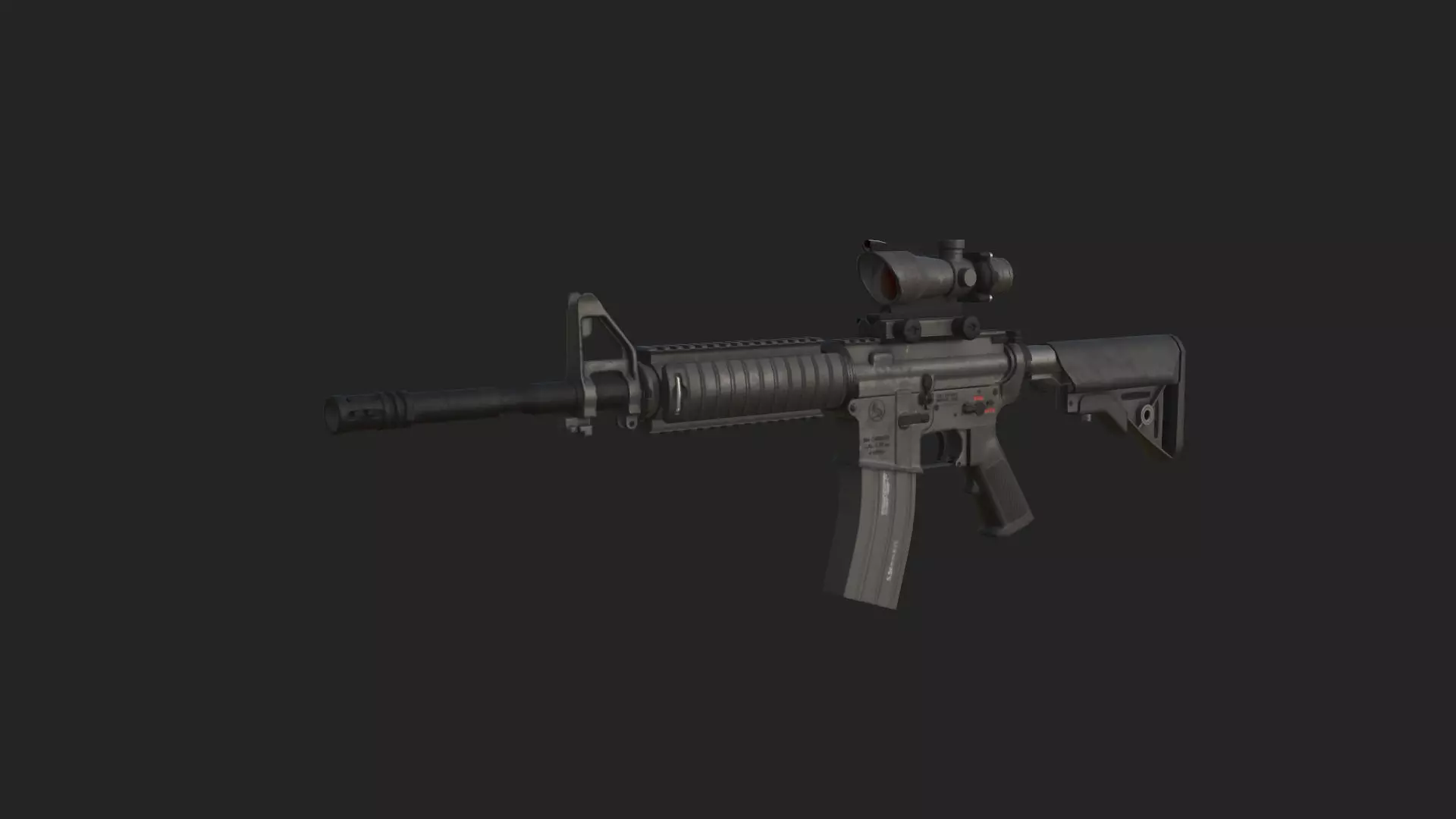 Pistol 3D Model 022 Low-poly 3D model_0