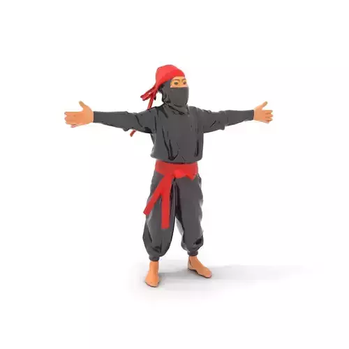 Ninja Kid Model Pack  Versatile Character Asset Low-poly 3D model