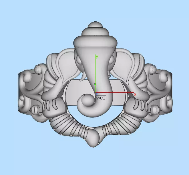 ganesh ring 3D print model_0