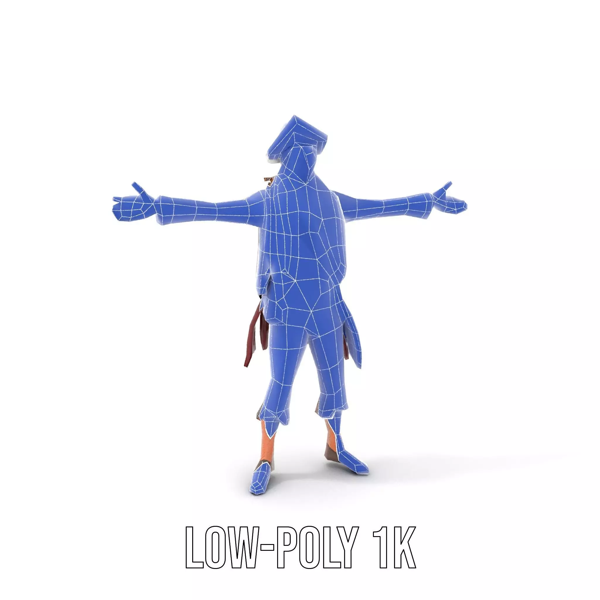 Pirate Character Model Pack with Detailed Textures Low-poly 3D model_11