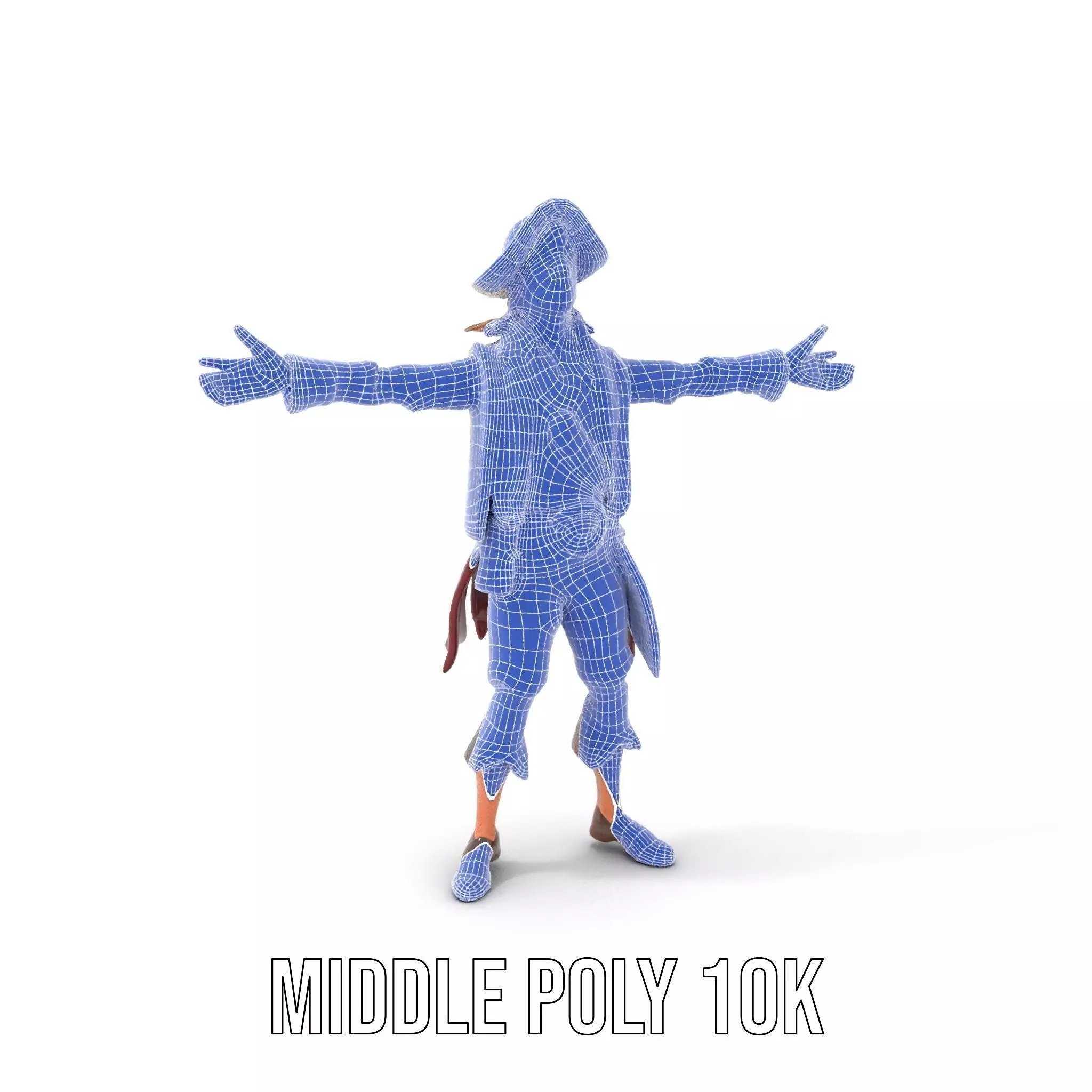 Pirate Character Model Pack with Detailed Textures Low-poly 3D model_15