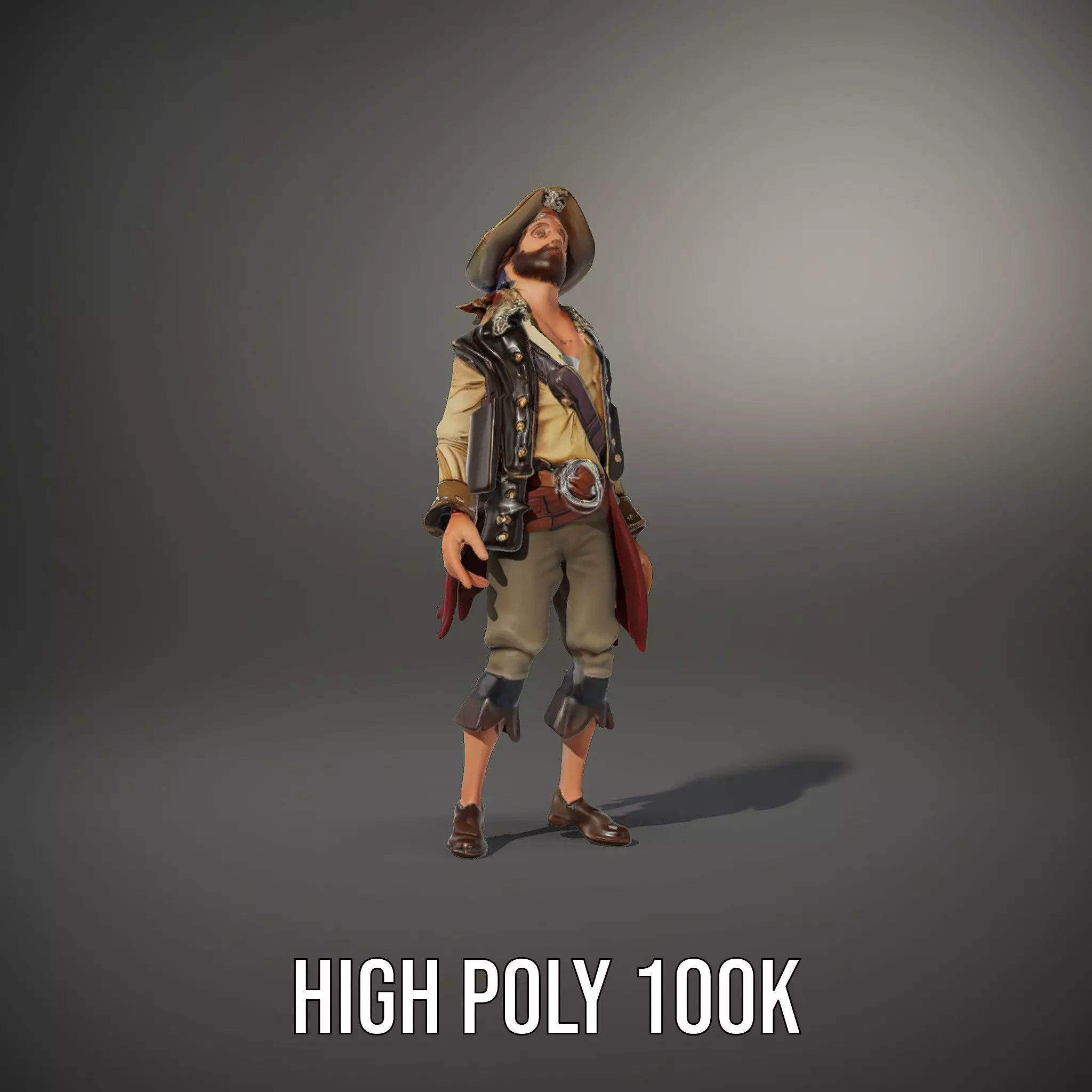 Pirate Character Model Pack with Detailed Textures Low-poly 3D model_28