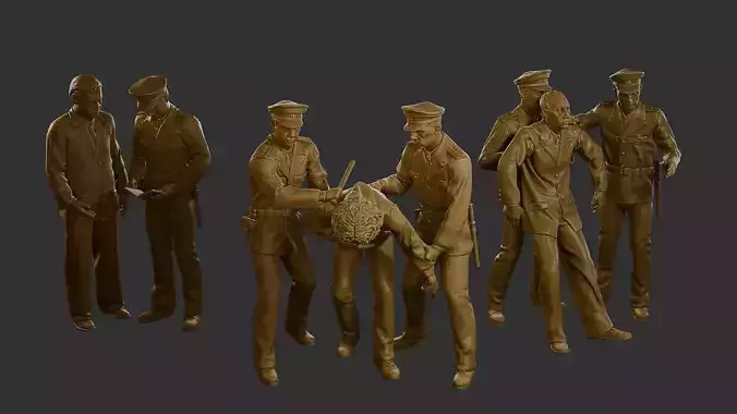 CzechoSlovak Communist Police CCP2 Pack1 3D Model Collection