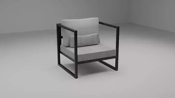 3D model of a modern chair