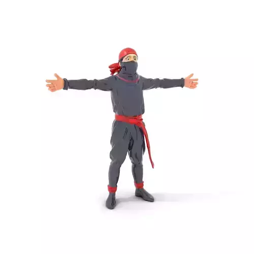 Ninja Character Model Pack with Adjustable Detail Levels