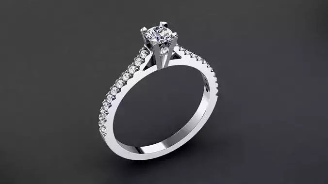Engagement Ring V Prong 0013