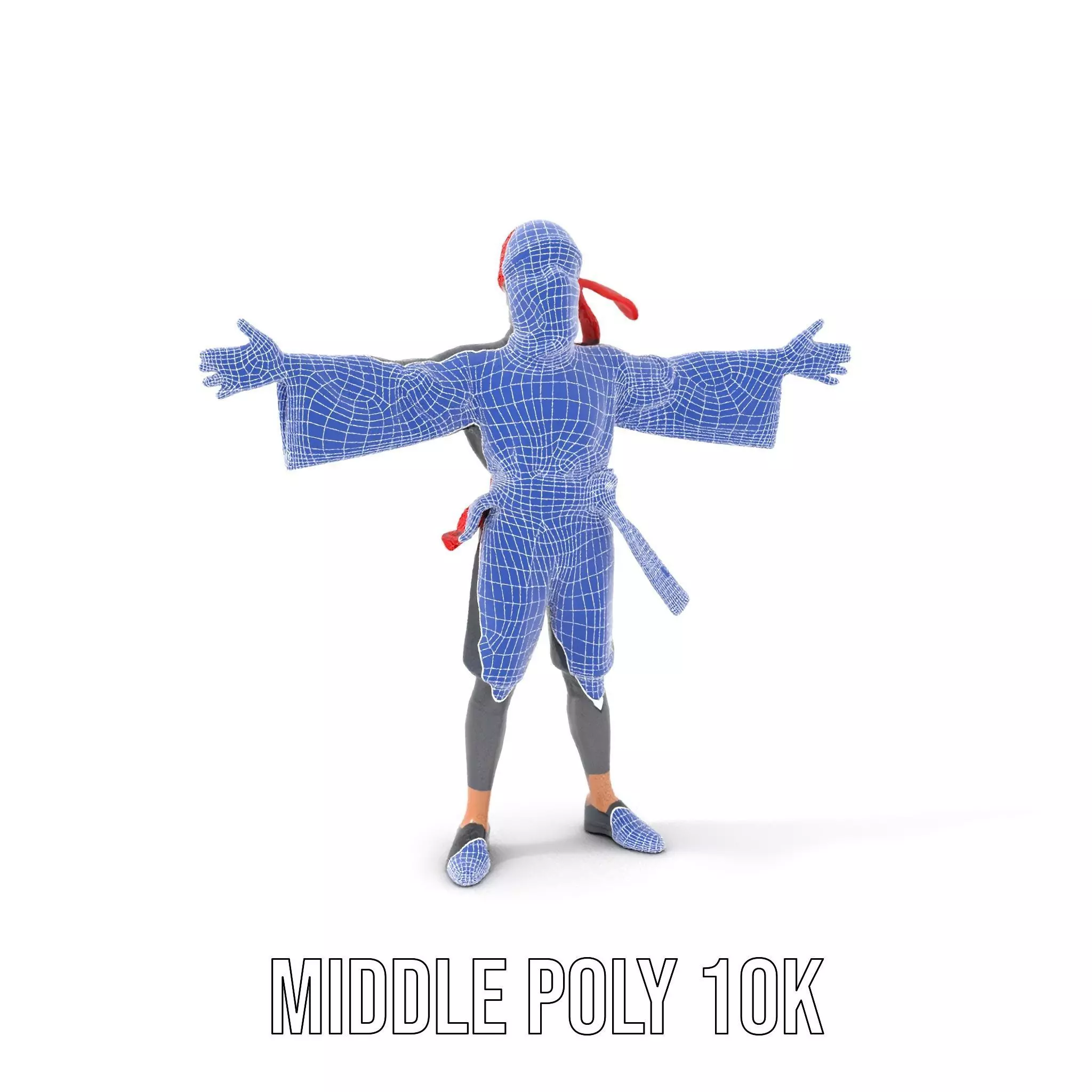 Ninja Character Model Pack with PBR Textures Low-poly 3D model_15