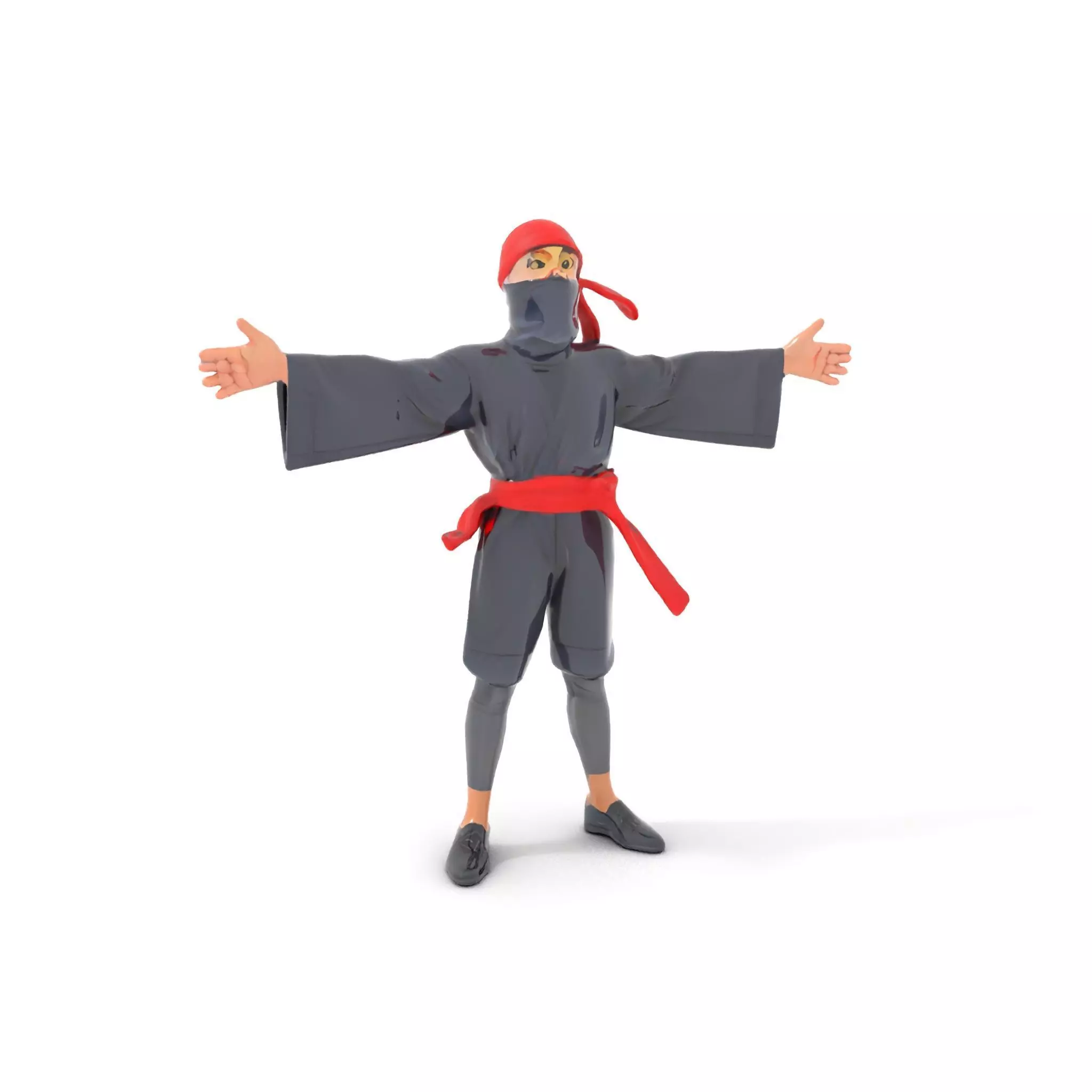 Ninja Character Model Pack with PBR Textures Low-poly 3D model_13