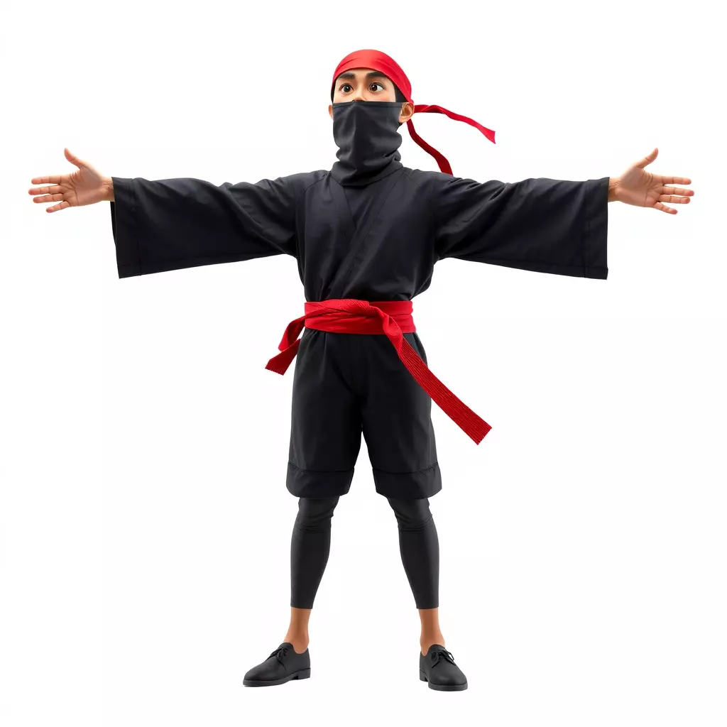 Ninja Character Model Pack with PBR Textures Low-poly 3D model_2